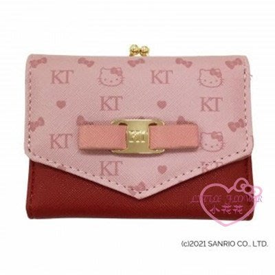 ♥小公主日本精品♥ Hello Kitty紅色 簡約 多夾層 皮革 短夾 皮夾 錢包 零錢包~8