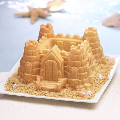 美國Nordic Ware 可愛DIY鑄鋁不粘城堡Castle磅蛋糕烘焙模具