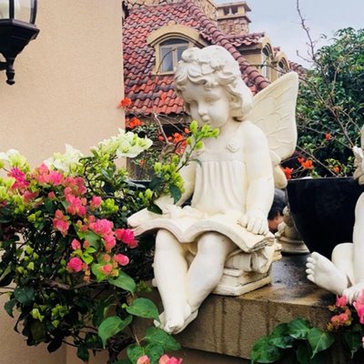 現貨熱銷-歐式花園庭院陽臺婚慶裝飾丘比特小天使人物景觀雕塑戶外創意擺件爆款