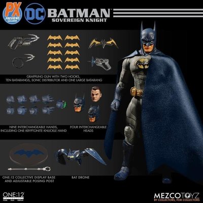 MEZCO One: 12 DC 蝙蝠俠 : 君主騎士 PX限定藍 .