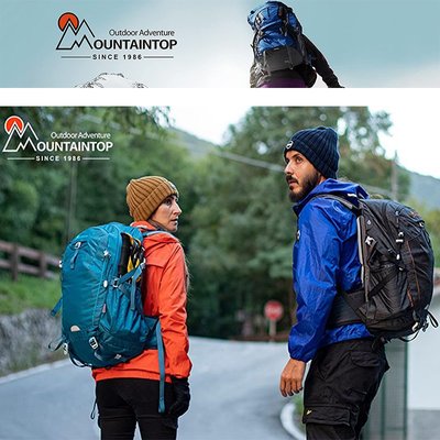 登山徒步35L運動雙肩背包旅行露營男女雙肩休閑水袋包MOUNTAINTOP