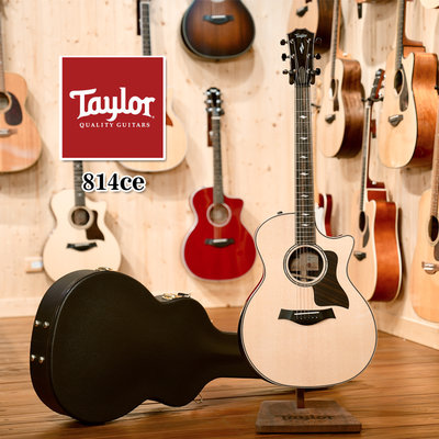 小叮噹的店 - Taylor 814ce 全單板 V-class 電木吉他 民謠吉他  附琴盒 TLGF-814-CE