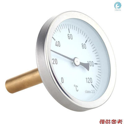 63mm水平表盤溫度計鋁溫度表0-120°C 12 BSP螺釘直徑