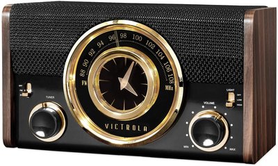🌟代購女王🌟『代購』美國Victrola VC-525 時鐘造型 藍芽喇叭收音機   深咖啡