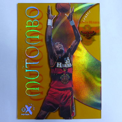 ~ Dikembe Mutombo ~ 1998-99年EX老卡 透明紙雕塑膠設計 NBA球星 球員卡