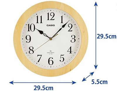 日本進口 好品質 正品   SIO卡西歐 木紋感圓形掛鐘 牆壁上質感時鐘電波牆鐘鐘錶送禮禮品