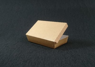 含稅 600個/箱【亮面牛皮 一體小 紙便當盒】原木色餐盒 紙餐盒 義大利麵盒 外帶盒 牛皮餐盒 紙盒