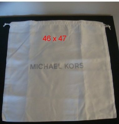 美國名牌Michael Kors  專櫃正品全新 緞面白色大型防塵袋 開口46*高47公分
