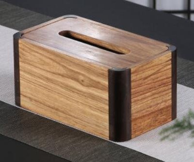 日本進口 好品質 木頭製實木 紫檀木 客廳面紙盒紙巾盒衛生紙盒送禮物禮品