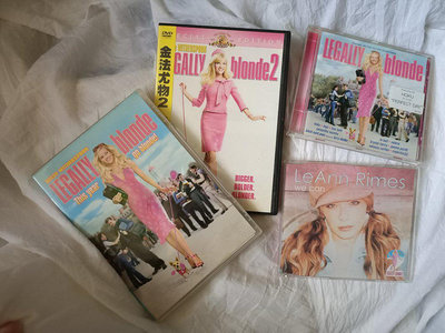 2DVD+2CD 金法尤物1+2 Legally Blonde 電影原聲帶+進口單曲 哈佛法學院 瑞絲薇斯朋.LeAnn Rimes