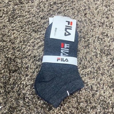 正品韓國製 灰黑FILA 棉質踝襪- 舒適棉質 基本款百搭款 （一雙）