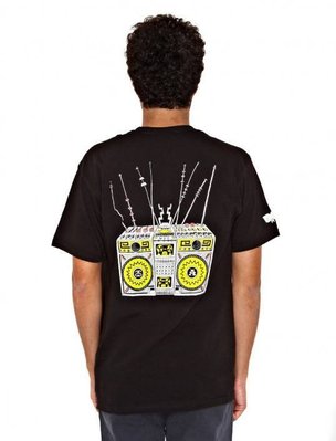 機能先決 水 Stussy X Radio Radication 黑 M 收音機 短T T恤 嘻哈4R Remix