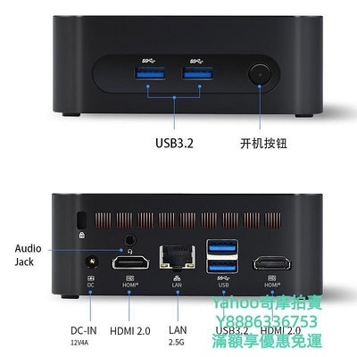 ITX機殼全新12代AlderLake-N95/N100雙HDMI輸出迷你主機win11辦公家用PC