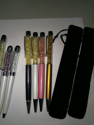 施華洛世奇同款水晶筆 招財筆(古銅金) ~另(粉紅,桃紅,金,藍,紫,黃)觸控筆