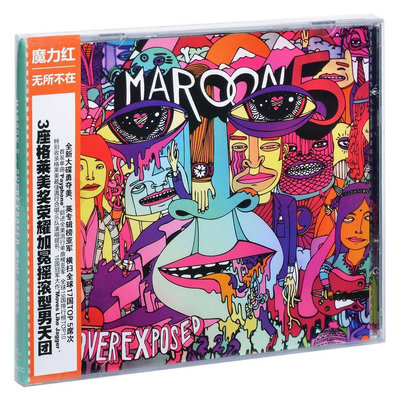 全球唱片-正版魔力紅 無所不在 Maroon 5 Overexposed 專輯唱片CD碟片時光光碟