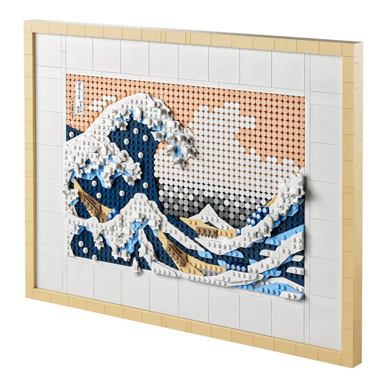 樂高LEGO馬賽克藝術畫31208神奈川沖浪里益智拼插積木墻畫擺件 