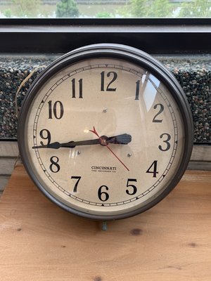 世界著名 CINCINNATI TIME RECORDER CO  生產的  老電鐘  只有收藏一個
