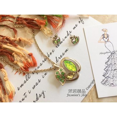 Jasmine時尚~日本原單~甜蜜的童話果實 桃樂絲青蘋果 洋裝鍊耳環套組~現貨