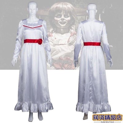 熱銷 [] 萬聖節的白色禮服cosplay恐怖娃娃安娜貝爾電影cos服裝源頭工廠 RTRC百搭