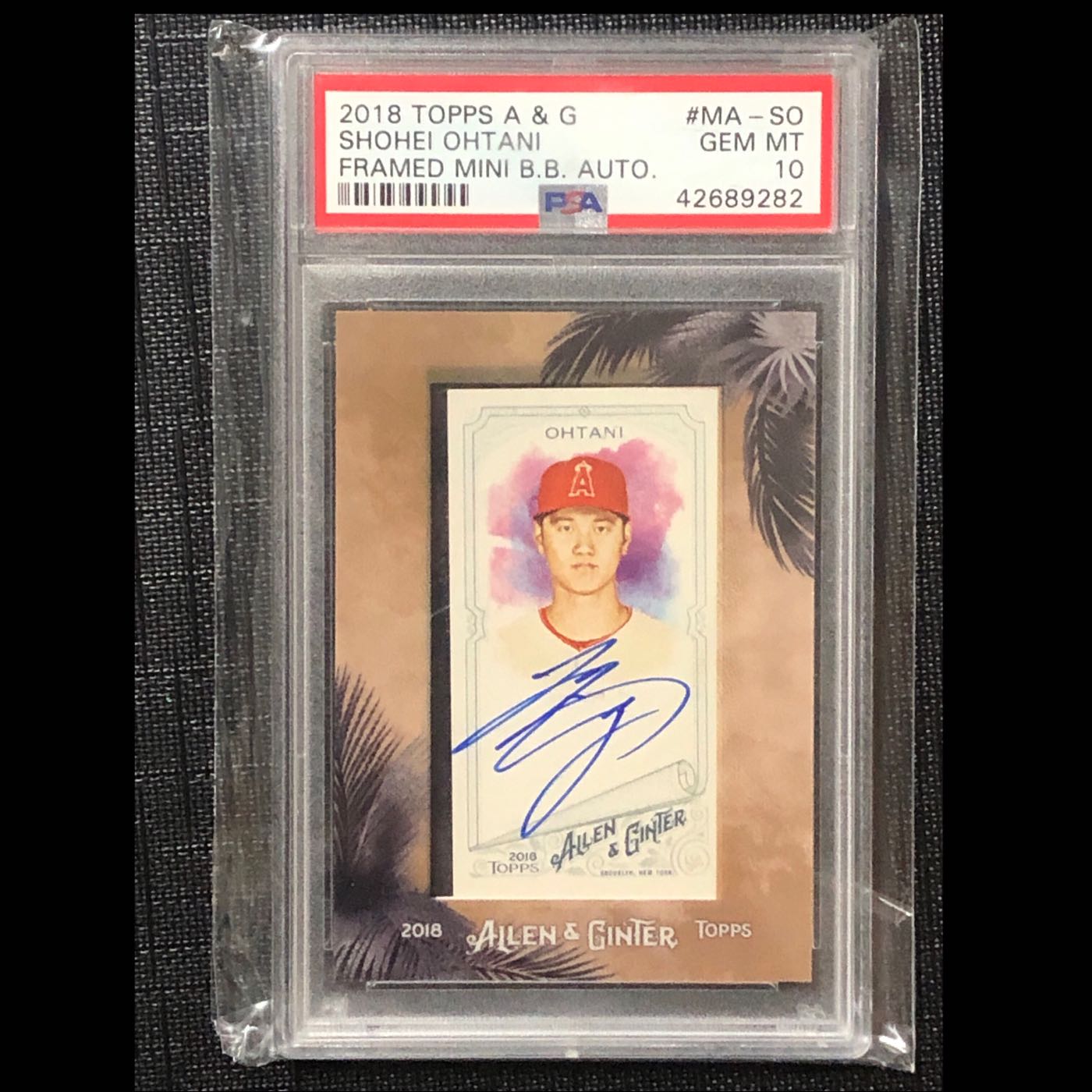 2018 Topps Allen&Ginter Framed Mini Ohtani auto rc Psa10 大谷