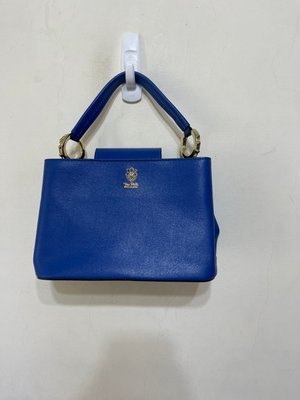 「 二手包 」 Vera Pelle 真皮手提斜背包（藍）125