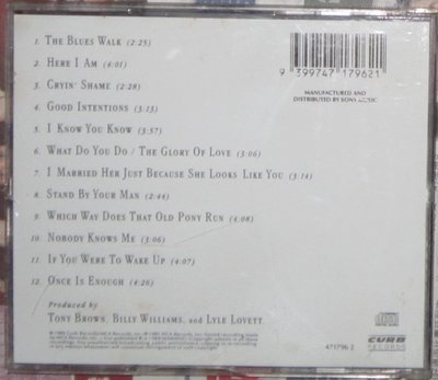 空的原版CD盒/都很新，少磨擦/Lyle Lovett -the blue walk