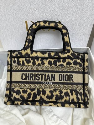 【喬瑟夫二手名店】全新真品 Dior Book Tote mini 豹紋手提包 特價！