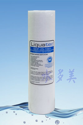 美國大廠Liquatec品牌10英吋精密棉質PP濾心1微米，通過國際NSF/ANSI雙認證