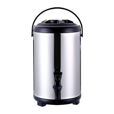 【米顏】現貨 不銹鋼保溫桶奶茶桶咖啡果汁豆漿桶商用6L-12L雙層保溫桶奶茶店