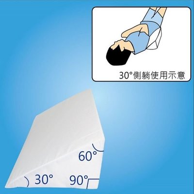 靠墊 - 三角型 2色可選 老人用品 長期臥床者適用 靠枕 舒適 變換姿勢 [ZHCN1703-S]-藍色