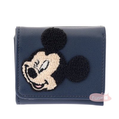 *♥:·.現貨·:*✡日本Disney迪士尼商店♥米奇 刺繡 短夾 皮夾 錢包 零錢包 藍色