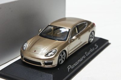 【超值特價】保時捷原廠 1:43 Minichamps Porsche Panamera Turbo S 2013 金色