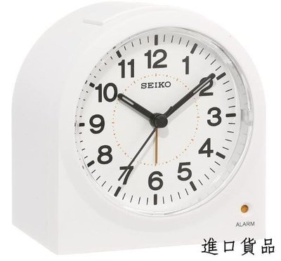 現貨真品 SEIKO 精工 好質感 白色 有燈光房間床頭櫃桌上鬧鐘時鐘鐘錶送禮禮品可開發票