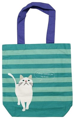 【噗嘟小舖】現貨 日本 TAACHAN 貓咪 手提包 綠色 A4可放 手提袋 肩背包 臭臉貓 不屑臉貓 跩貓 購於日本