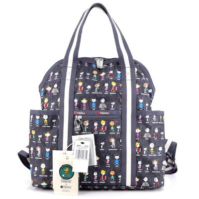 ＊米猜Shop＊LeSportsac x Snoopy 史努比家族 2442 大容量出遊 手提包 旅行雙肩包 後背包書包