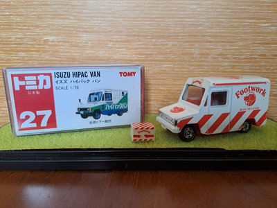 ☻TOMICA古董車☻ 1985 日本購回 絕版現貨 紅盒27號 ISUZU HIPAC VAN【日本製】