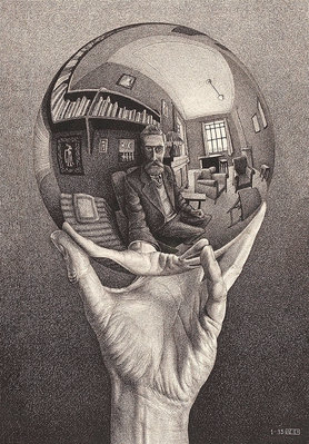 39753 1000片歐洲進口拼圖 CLE 手上的反射球體 莫里茨·科內利斯·艾雪 M. C. Escher