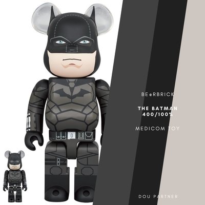 【Dou Partner】BE@RBRICK THE BATMAN 蝙蝠俠 黑蝙蝠 庫伯力克熊 全新品 100/400%