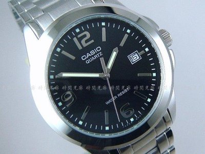 附發票 台灣卡西歐公司貨【時間光廊】CASIO 卡西歐 經典錶款 黑 MTP-1215A-1A