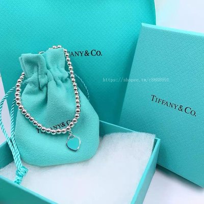海外代購 Tiffany&amp;Co 蒂芙尼 三色圓珠愛心手鏈 手環 手鐲 S925純銀 專櫃同款 情人節禮物 INS熱款