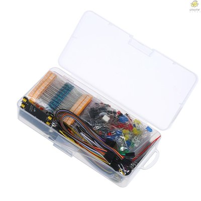 830 麵包板套裝電子組件入門 Diy 套件, 帶塑料盒, 與 Arduino Uno R3 組件包兼容-新款221015