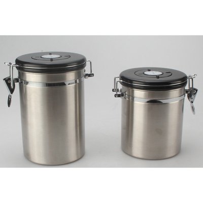咖啡豆密封罐 不鏽鋼密封罐 不鏽鋼豆罐 咖啡豆罐 保鮮罐 儲物罐 密封罐 防潮罐-1.8L