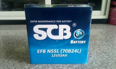 N55L 55Ah 460CCA #台南豪油本舖實體店面* SCB 電池 70B24L EFB電瓶 油電車啟停車