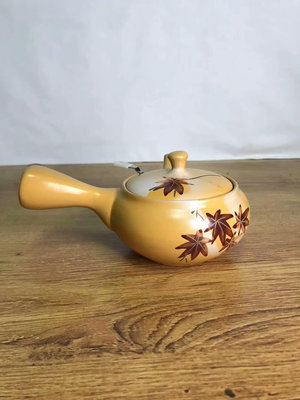 日本回流瓷器常滑燒朱泥茶壺急須，全新未使用過的無瑕疵，黃色壺