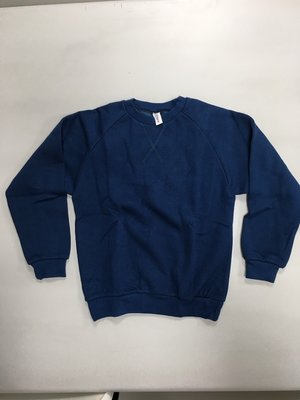韓版 素色套頭棉T-藍色 現貨供應