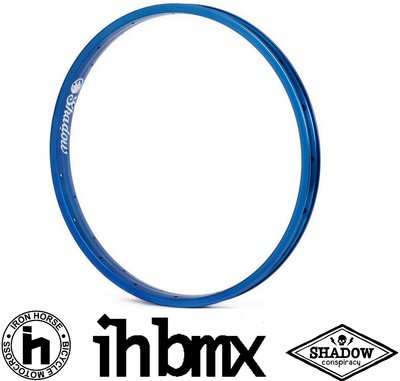 IH BMX  SHADOW Corvus 雙層輪圈 藍色 表演車特技車土坡車下坡車滑板直排輪DH極限單車街道車單速車地板車Fixed Gear特技腳踏車場地車