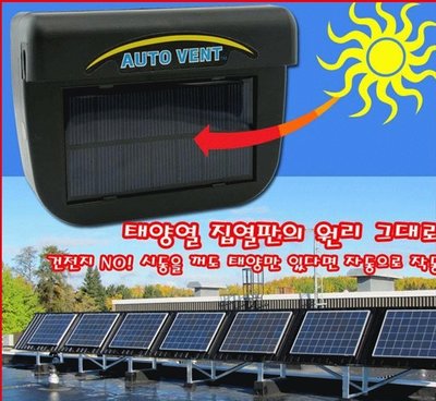 Auto Fan 太陽能散熱風扇 散熱 抽風 自動太陽能 風扇 汽車 貨車神器 消暑 卡車必備 汽車除臭