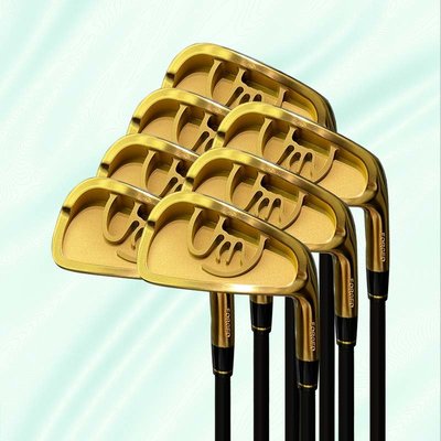 高爾夫球桿 高爾夫球桿松本男士金色限量版鐵桿組KBS/鋼桿身軟鐵鍛造4-P正品
