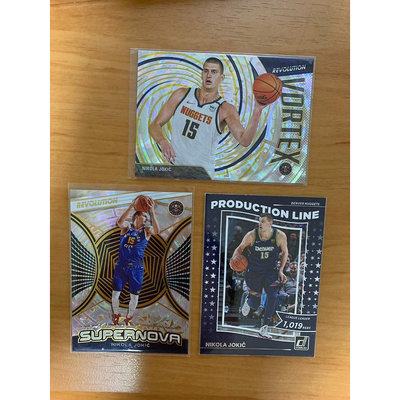 三張 Nikola Jokic Revolution Prizm 金塊 特卡 NBA 球員卡 銀亮 革命