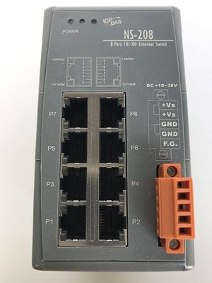 Y29. 工業用 網路分接器 鋁軌 盤內型 8-Port Ethernet switch NS-208 HUB